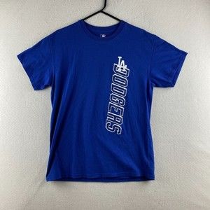 LA Dodgers Shirt Mens M Medium Blue Graphic Print  Short Sleeve Tee MLB Baseball